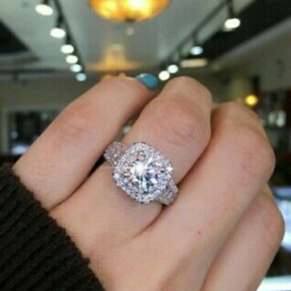 Silver Engagement Ring Primavera - Picture 4 of 4